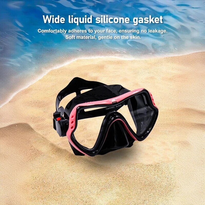 Mască de scufundări cu snorkel Mască de înot HD pentru adulți, ochelari de scufundări anti-ceață, mască de scufundări din sticlă temperată Ochelari de înot cu capac pentru nas
