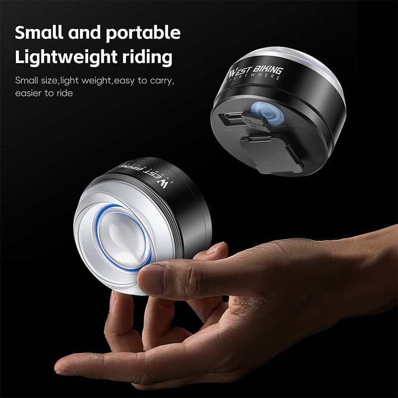 WEST BIKING Inteligentno stražnje svjetlo bicikla Zakrivljena površina Pametni senzor Stražnje svjetlo kočnice bicikla Šareno svjetlo upozorenja za noćnu vožnju
