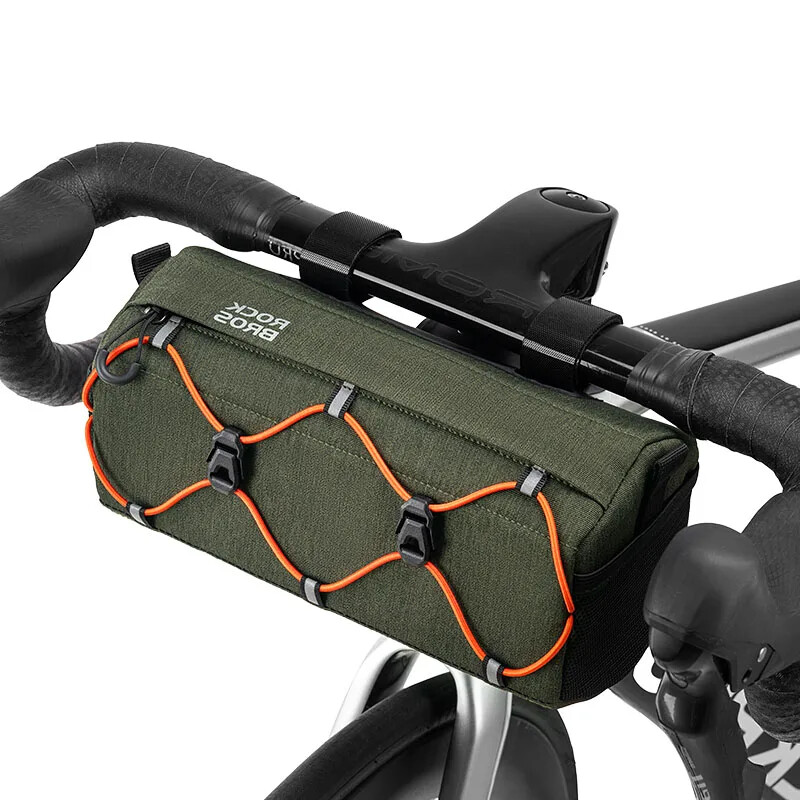 ROCKBROS Torba za prednju zračnicu za bicikl Kapacitet 2,2 L Torba za upravljač Vodootporna višenamjenska prijenosna torba za nošenje Torba za cijev Elastična traka