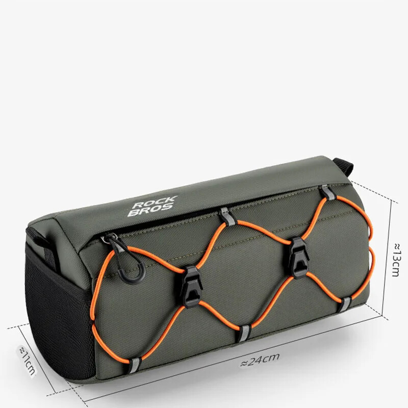 ROCKBROS Torba za prednju zračnicu za bicikl Kapacitet 2,2 L Torba za upravljač Vodootporna višenamjenska prijenosna torba za nošenje Torba za cijev Elastična traka