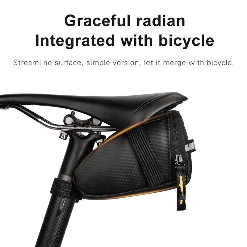 Rhinowalk Bike Mala torba za sedlo, reflektirajuća, otporna na prskanje, s reflektirajućim može se objesiti, stražnje svjetlo, biciklizam za Mtb, cestovni bicikl, set alata