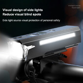 Išmanieji jutikliniai dviračių žibintai Nakties važiavimo apšvietimo įranga Saugus kelio apšvietimas LCD paryškinamas kelio šviesos jutiklis, automatinis apšvietimas