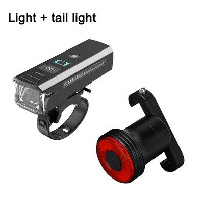 Išmanieji jutikliniai dviračių žibintai Nakties važiavimo apšvietimo įranga Saugus kelio apšvietimas LCD paryškinamas kelio šviesos jutiklis, automatinis apšvietimas