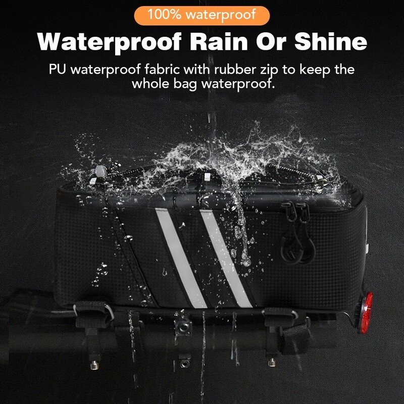 NEWBOLER Torba za stražnje sjedalo bicikla MTB torba za nosač bicikla Pretvarač za prtljažnik Biciklistička vodootporna putna torba velikog kapaciteta s kišnom navlakom