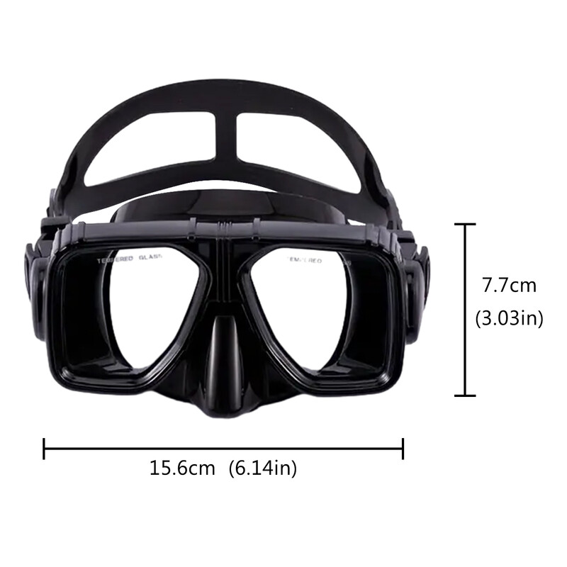 Ronilačke naočale protiv UV zračenja i zamagljivanja za odrasle s velikim lećama i inovativnim ventilom za sušenje, cijevi za disanje za udobno podvodno iskustvo