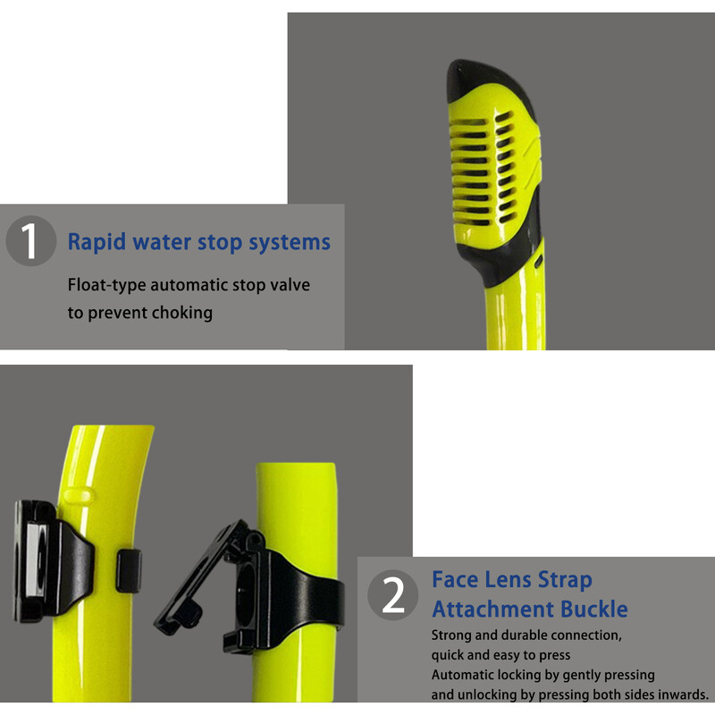 Ronilačke naočale protiv UV zračenja i zamagljivanja za odrasle s velikim lećama i inovativnim ventilom za sušenje, cijevi za disanje za udobno podvodno iskustvo