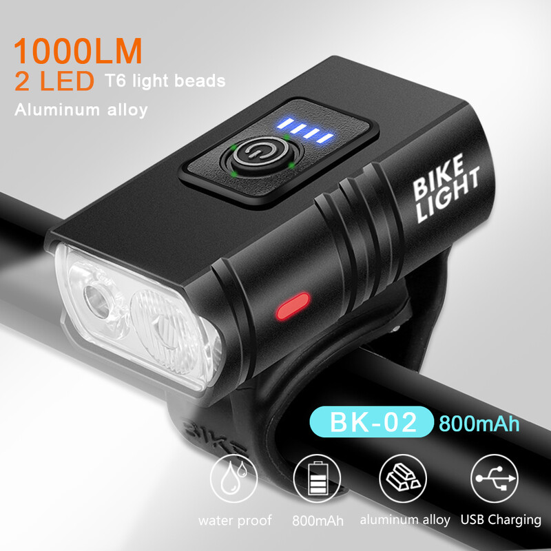 BK02 Svjetlo za bicikl USB punjiva T6 LED svjetla za bicikle 6 modova MTB svjetiljka Prednje svjetlo za bicikl za biciklizam Prednje svjetlo za bicikl