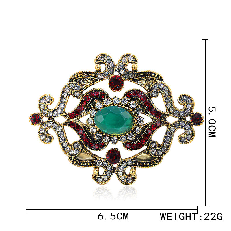 Europska i američka palača u prekograničnom stilu najprodavaniji retro broš od kamenčića tirkizna nova ženska barokna boja broš od koržaža