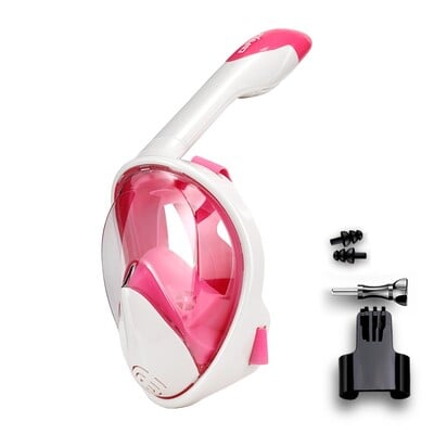 COPOZZ maska za ronjenje s punim licem, naočale protiv zamagljivanja s nosačem za kameru, podvodna široka maska za plivanje s disalicom za odrasle