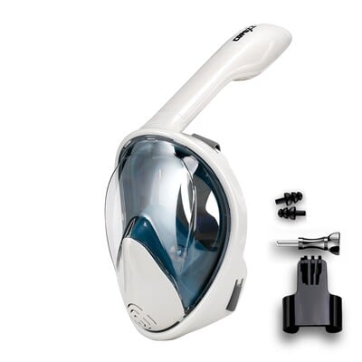 COPOZZ maska za ronjenje s punim licem, naočale protiv zamagljivanja s nosačem za kameru, podvodna široka maska za plivanje s disalicom za odrasle