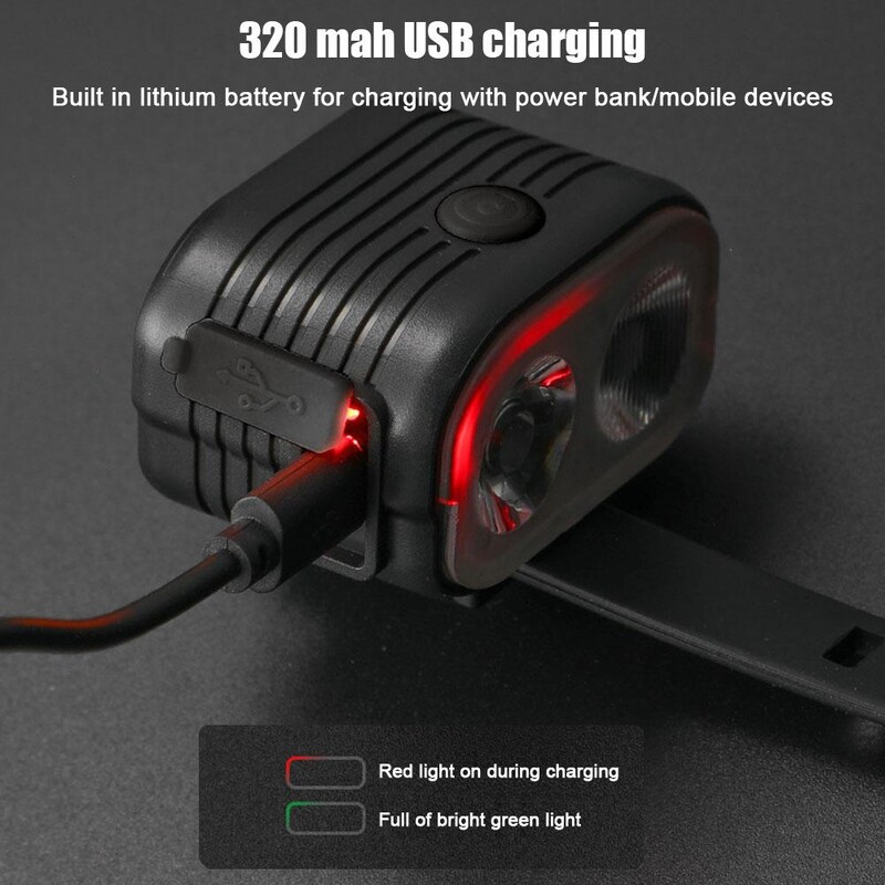 2-u-1 svjetiljka za bicikl sa sirenom za noćnu vožnju Punjiva svjetiljka za punjenje USB svjetlo za bicikl sa sirenom