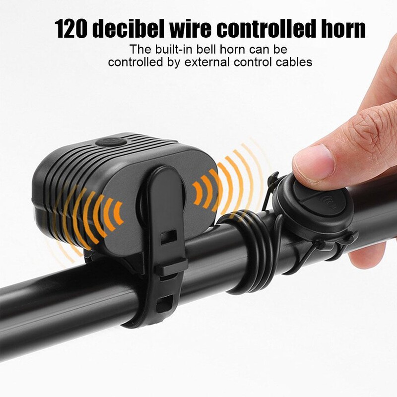 2-u-1 svjetiljka za bicikl sa sirenom za noćnu vožnju Punjiva svjetiljka za punjenje USB svjetlo za bicikl sa sirenom