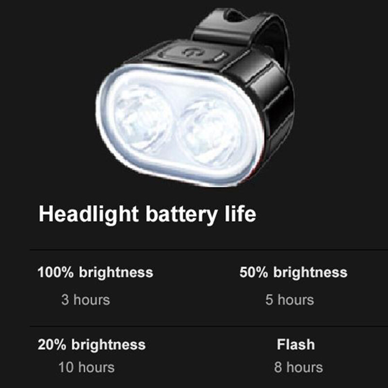 Set de faruri față spate pentru bicicletă, cu încărcare USB, pentru bicicletă, fară rezistentă la apă, MTB, pentru ciclism, fară spate, lanternă cu LED, accesorii pentru biciclete