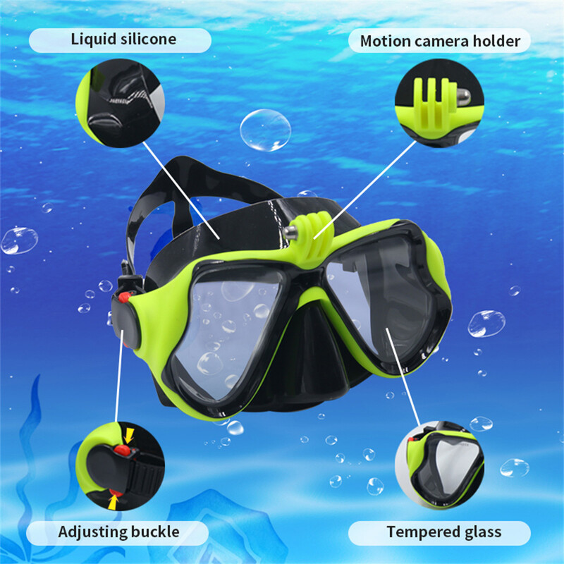 Masca subacvatica profesionala Camera de scufundare Masca de scufundare Ochelari de inot Snorkel Suport pentru camera de scufundare pentru GoPro