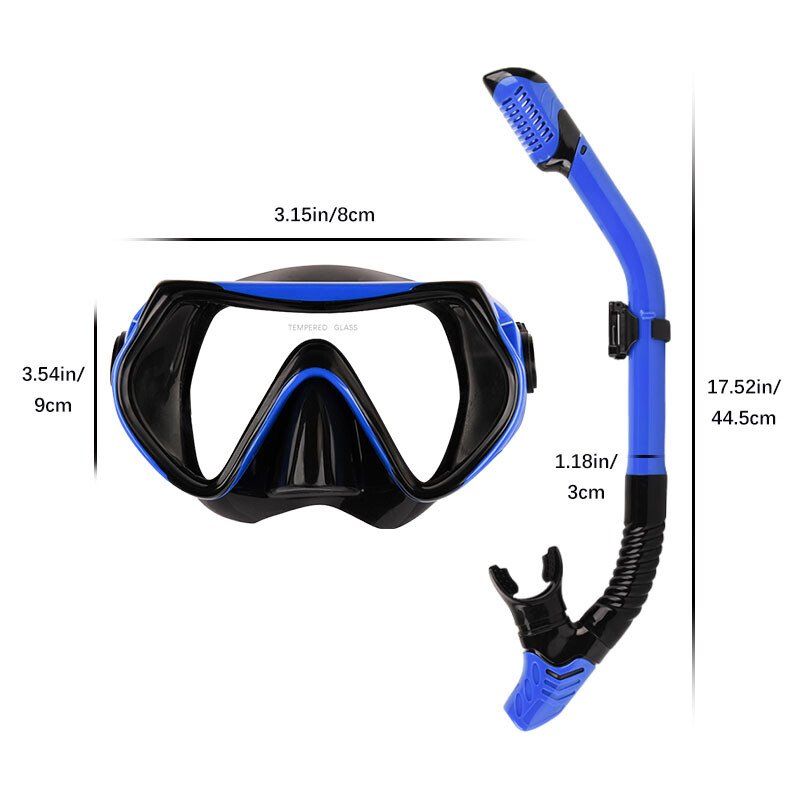 Komplet s disalicom, panoramska maska za disanje protiv magljenja i suha cijev za disanje protiv curenja. oprema za ronjenje za odrasle