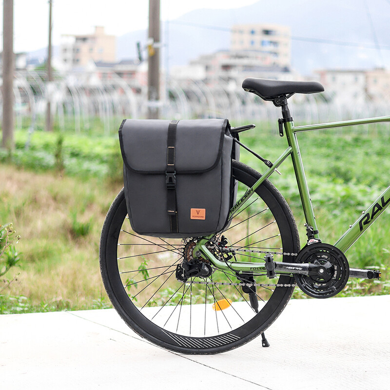 Torba za stražnje sjedalo bicikla Dvostruka torba velikog kapaciteta Vodootporna torba za stražnje sjedalo s ručkom za vožnju na otvorenom