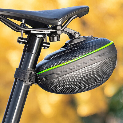 ROCKBROS Svjetleća torba za bicikl EVA Hard Shell stražnja torba za rep, mogu se objesiti stražnja svjetla, torba za bicikl ispod sjedala Dodaci za biciklizam na otvorenom