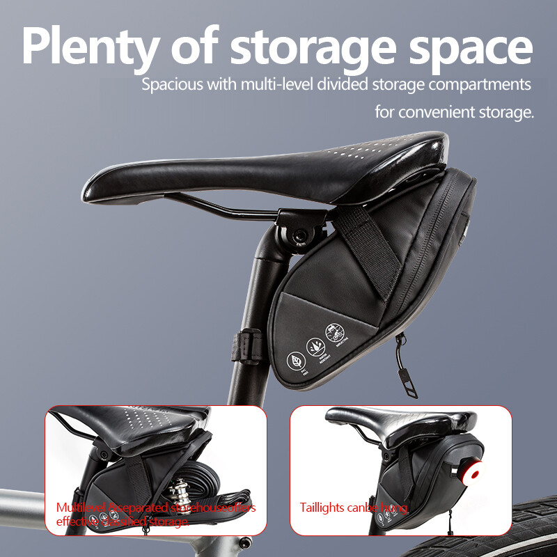 Torba za sjedalo bicikla Vodootporna torba za sjedalo bicikla Torba za bicikl 1,5L Torba za sjedalo bicikla ispod sjedala, crna