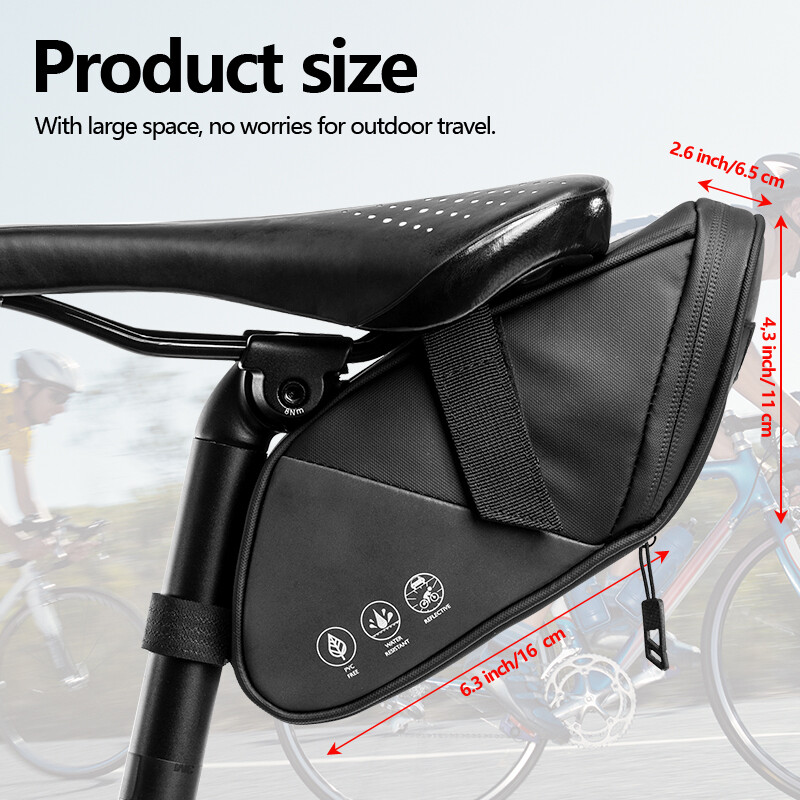 Torba za sjedalo bicikla Vodootporna torba za sjedalo bicikla Torba za bicikl 1,5L Torba za sjedalo bicikla ispod sjedala, crna