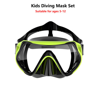 Vaikų plaukimo kaukė su vamzdeliu nardymo kaukė nuo rūko plaukimo akiniai su nosies dangteliu, skirta nardymo plaukimo treniruotėms