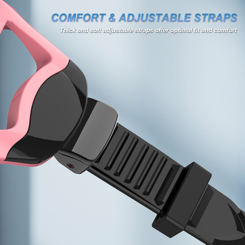 Vaikų plaukimo kaukė su vamzdeliu nardymo kaukė nuo rūko plaukimo akiniai su nosies dangteliu, skirta nardymo plaukimo treniruotėms