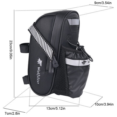 Torba za sjedalo bicikla s torbom za držanje boce vode Reflektirajuća torba za sjedalo bicikla Ultra lagana torbica za bicikl Vodootporni dodaci za biciklizam