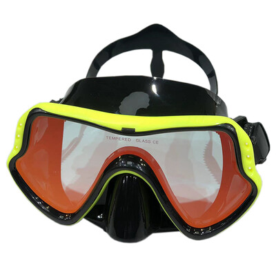 QYQ Maska za ronjenje Silikonske ronilačke naočale za plivanje Kaljeno staklo u boji široko vidno polje sprječava curenje za odrasle