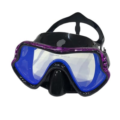 QYQ Maska za ronjenje Silikonske ronilačke naočale za plivanje Kaljeno staklo u boji široko vidno polje sprječava curenje za odrasle