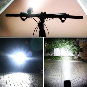 Bike Horn Light Μπροστινό Φωτιστικό Ποδηλάτου Φωτιστικά ποδηλάτου με Ηλεκτρικό Κόρνα 120DB Φακός Ποδηλασίας για Προβολέα Ποδηλάτου Κουδούνι ποδηλάτου