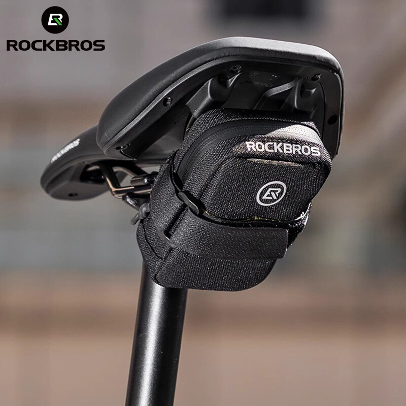 ROCKBROS Mini biciklistička torba za sjedalo 0.35L Mala biciklistička torba za sjedalo Ultralaka biciklistička stražnja torba za cestovne bicikle Torbe za alate MTB dodaci