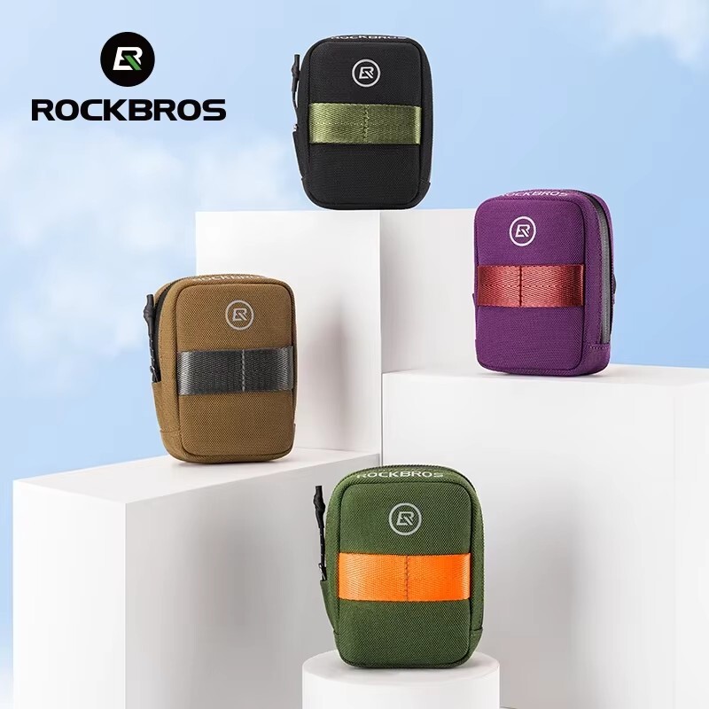 ROCKBROS Mini biciklistička torba za sjedalo 0.35L Mala biciklistička torba za sjedalo Ultralaka biciklistička stražnja torba za cestovne bicikle Torbe za alate MTB dodaci