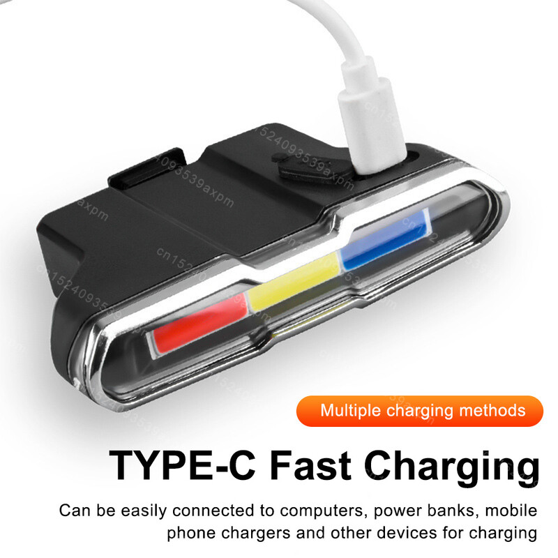 Lampă spate pentru bicicletă MTB Lumină spate pentru bicicletă Lumină solară reîncărcabilă Ușor de instalat 7 moduri Accesorii pentru biciclete Bicicletă Impermeabil