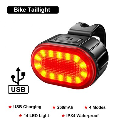 LED dviračio galinis žibintas dviračio priekinis galinis žibintas USB įkraunamas saugos įspėjimas dviračio priekinių žibintų lempa sauga Bicicleta Для Велосипеда