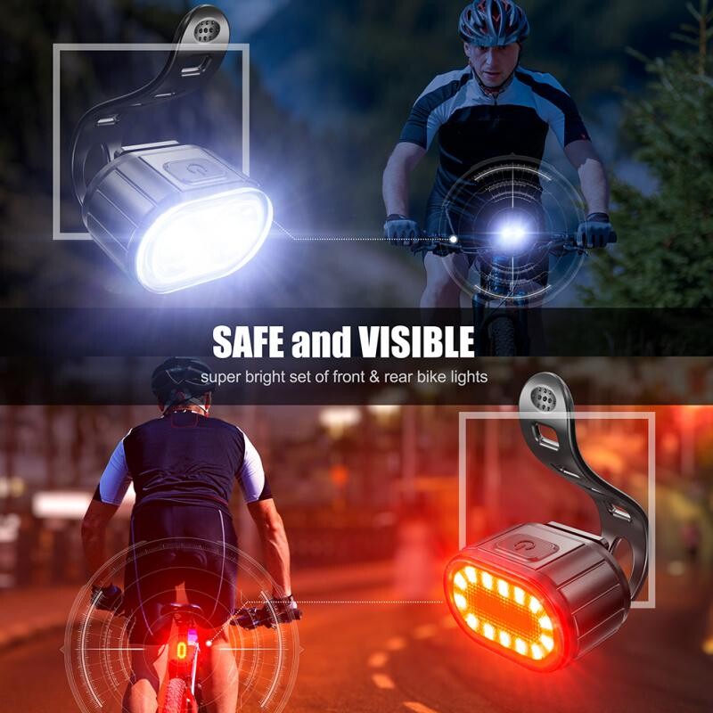 LED dviračio galinis žibintas dviračio priekinis galinis žibintas USB įkraunamas saugos įspėjimas dviračio priekinių žibintų lempa sauga Bicicleta Для Велосипеда