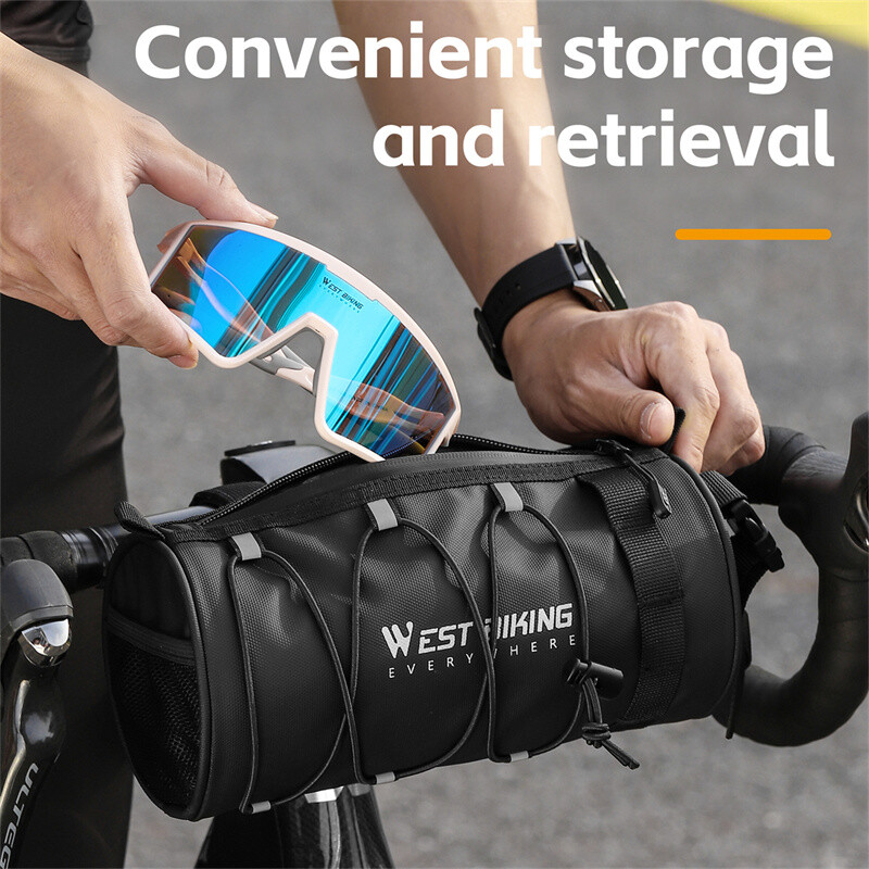 WEST BIKING Μπροστινή τσάντα ποδηλάτου Μεγάλης χωρητικότητας Αδιάβροχη τσάντα τιμονιού ποδηλασίας πολλαπλών λειτουργιών Road MTB Τσάντα σωλήνα πλαισίου ποδηλάτου