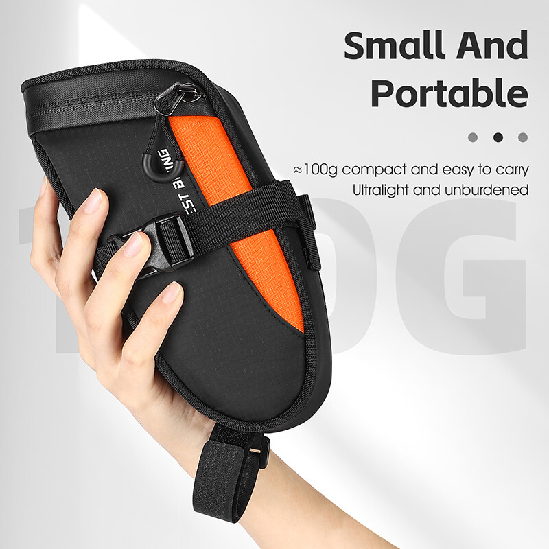 WEST BIKING Prijenosna stražnja torba za bicikl 1.2L ultralaka torba za mini bicikl Vodootporna reflektirajuća biciklistička torba Dodaci za bicikl