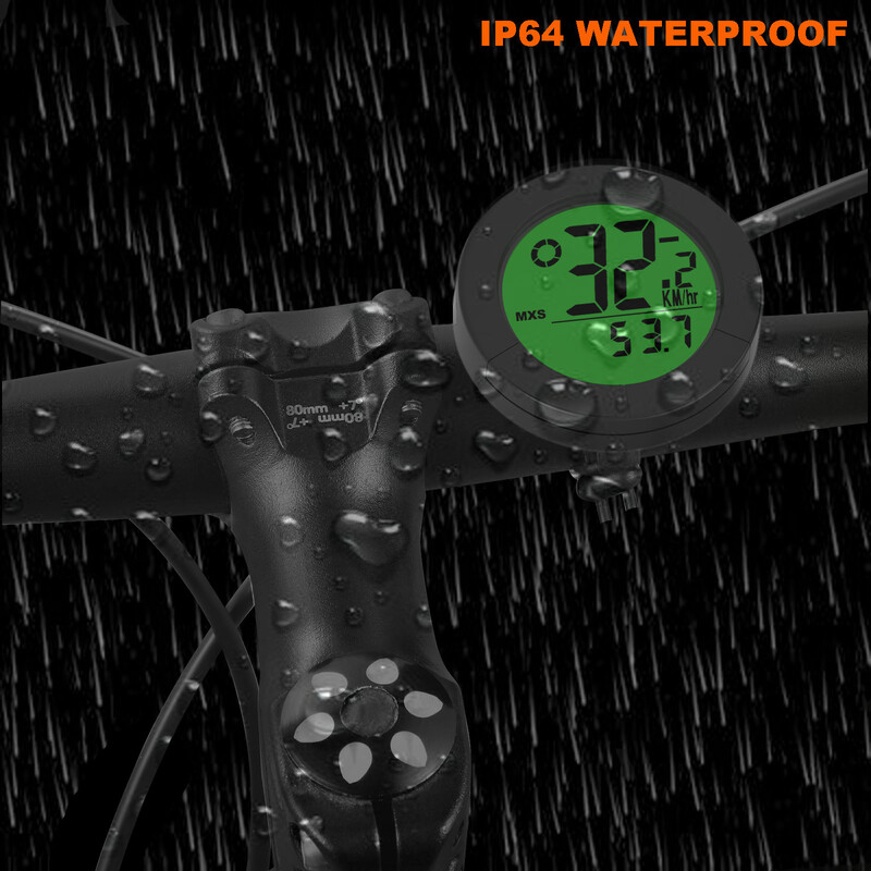 Okruglo bežično računalo za bicikl, LED svjetleće pozadinsko osvjetljenje, brzinomjer za bicikl, MTB odometar, mjerenje temperature, oprema za vožnju