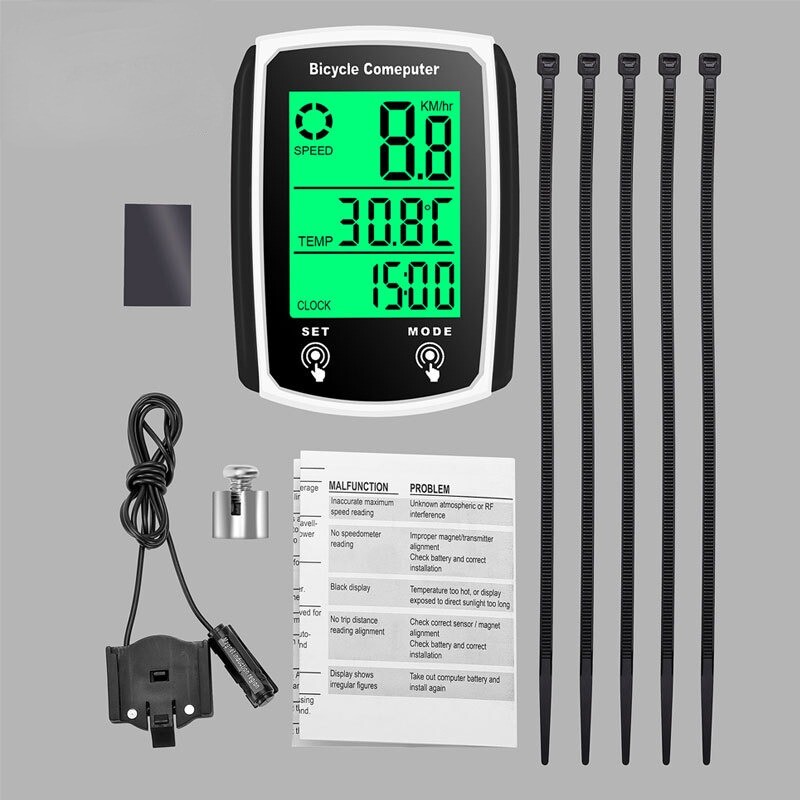 Biciklističko računalo Biciklističko noćno gledanje Štoperica Žičani Vodootporni Brzinomjer Odometar Biciklistički Brojač brzine Dodaci za bicikl