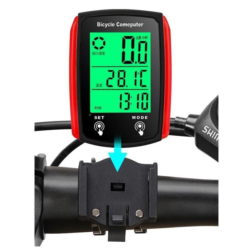 Biciklističko računalo Biciklističko noćno gledanje Štoperica Žičani Vodootporni Brzinomjer Odometar Biciklistički Brojač brzine Dodaci za bicikl