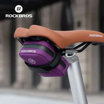 ROCKBROS Велосипедна чанта за седло 0.35L Мини преносима чанта за опашка MTB Mountain Road Bike Инструменти Комплект чанта за ремонт Светлоотразителни аксесоари за колоездене