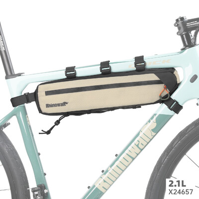 Rhinowalk torba za okvir bicikla 2.1L-2.7L torba za bicikle ispod zračnice otporna na prskanje Trokutasta torba dvostrana SBS patentni zatvarač Bottom Binding System