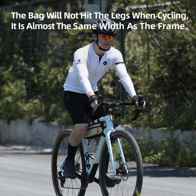 Rhinowalk torba za okvir bicikla 2.1L-2.7L torba za bicikle ispod zračnice otporna na prskanje Trokutasta torba dvostrana SBS patentni zatvarač Bottom Binding System