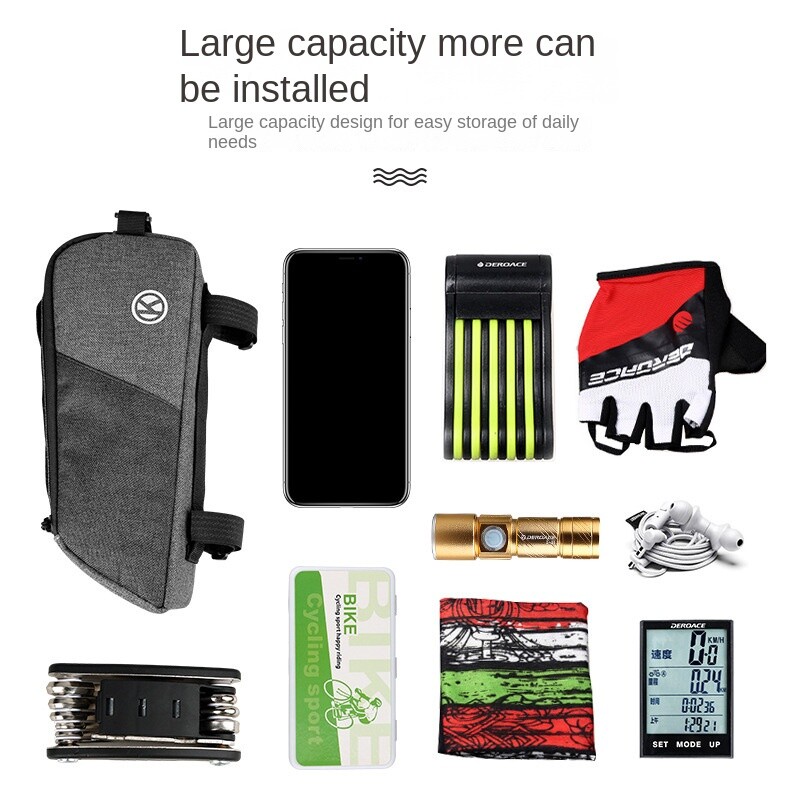 Geantă triunghiulară pentru bicicletă Cadru pentru bicicletă Geantă pentru tub din față Geantă de ciclism impermeabilă Geanta pentru baterie Husă de ambalare Accesorii Geantă pentru bicicletă Fără buză