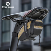 WEST BIKING Biciklistička torba za sedlo Mini prijenosna PU vodoodbojna torba za bicikl ispod sjedala Reflektirajuće torbe za alat Biciklistička 3D bisagena torba