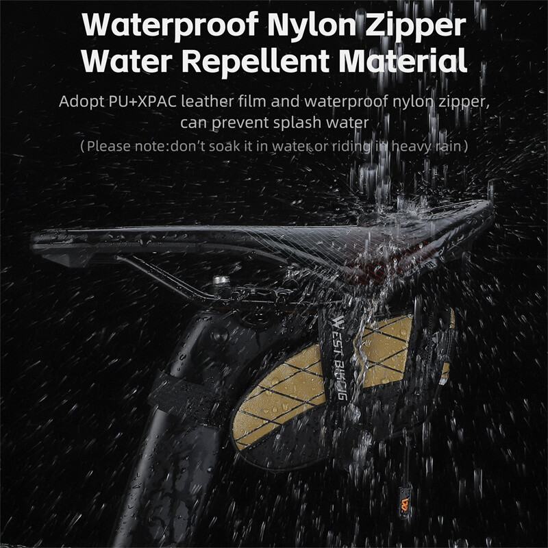 WEST BIKING Biciklistička torba za sedlo Mini prijenosna PU vodoodbojna torba za bicikl ispod sjedala Reflektirajuće torbe za alat Biciklistička 3D bisagena torba