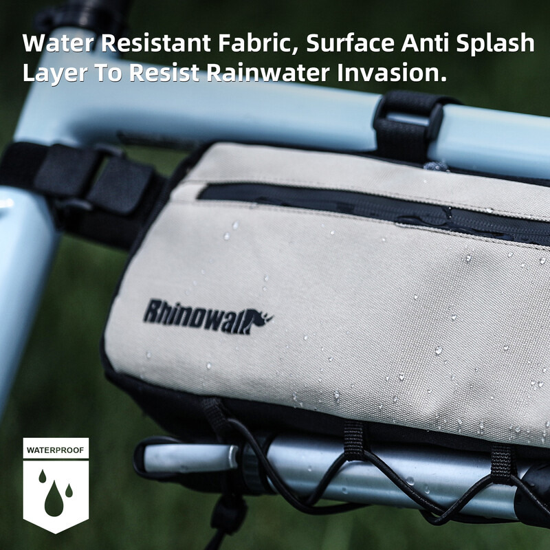 Rhinowalk torba za okvir bicikla vodootporna 2.1L/2.7L biciklistička trokutasta torba ispod cijevi s dnom elastičnim sustavom vezivanja