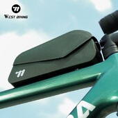 WEST BIKING Torba za gornju cijev s magnetskim poklopcem za bicikle s montiranim vijcima i remenima MTB cestovni bicikl Vodootporna strukturirana torba s prednjim okvirom