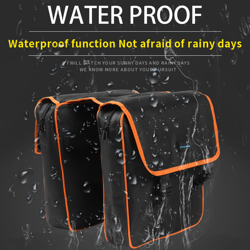Vodootporna torba za stražnje sjedalo bicikla Putna torba s dvostrukom torbicom Torbe za biciklizam na otvorenom Torbe sa stražnjim nosačem MTB biciklističke torbe za rep Veliki kapacitet crna