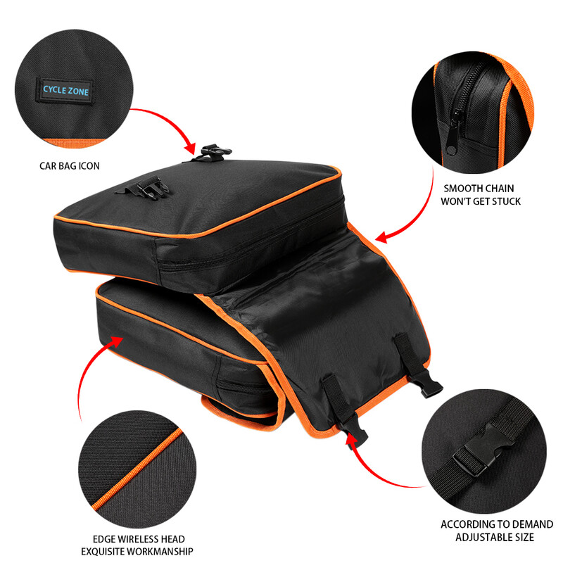 Vodootporna torba za stražnje sjedalo bicikla Putna torba s dvostrukom torbicom Torbe za biciklizam na otvorenom Torbe sa stražnjim nosačem MTB biciklističke torbe za rep Veliki kapacitet crna