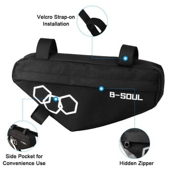 B-SOUL Bike Triangle Bag Αδιάβροχη τσάντα για ποδήλατο βουνού Πλαίσιο τσάντα μπροστινού σωλήνα Πλαίσιο ποδηλατικής τσάντας Θήκη ποδηλάτων Αξεσουάρ ποδηλάτου